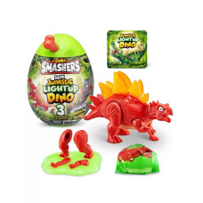 Игрушка сюрприз Smashers mini Jurassic Lightup Dino красный