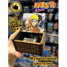 Музыкальная шкатулка детская Наруто Саске Naruto деревянная